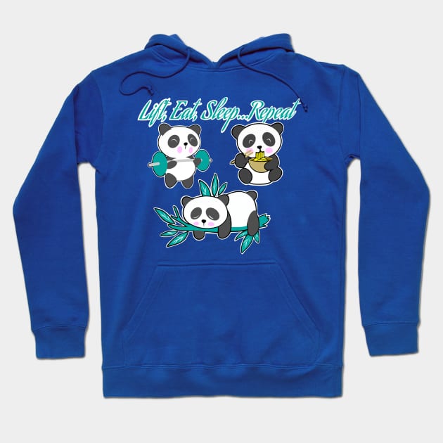 fitness, panda, girls who lift, fitness girl Hoodie by TimAddisonArt